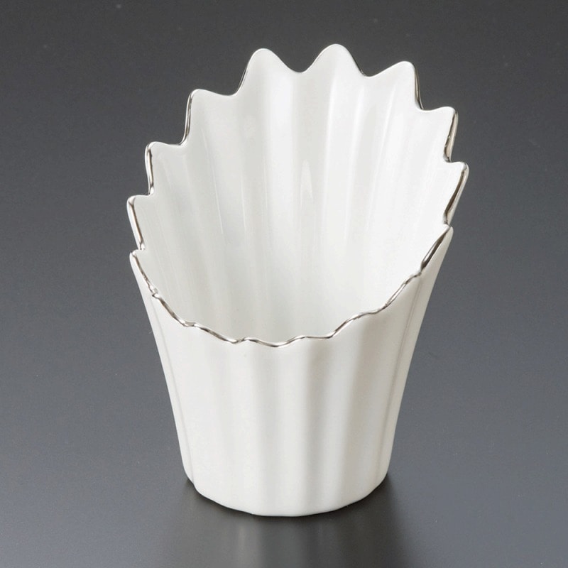 金正陶器 渕プラチナオブリーク 小付(白) 1個(ご注文単位1個)【直送品】
