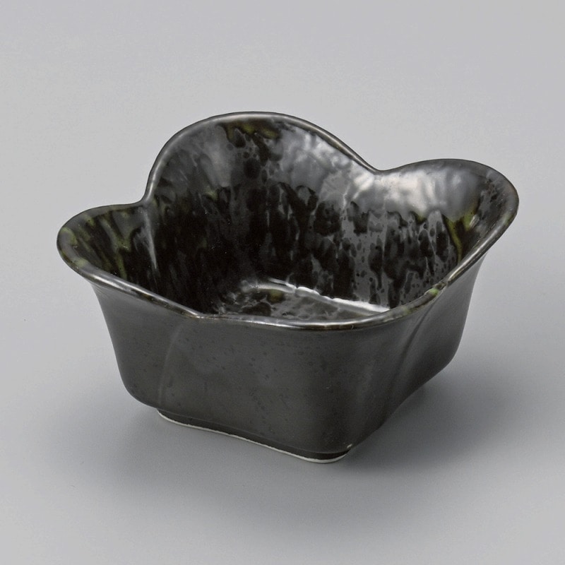 金正陶器 緑天目四つ葉小鉢(中) 1個(ご注文単位1個)【直送品】