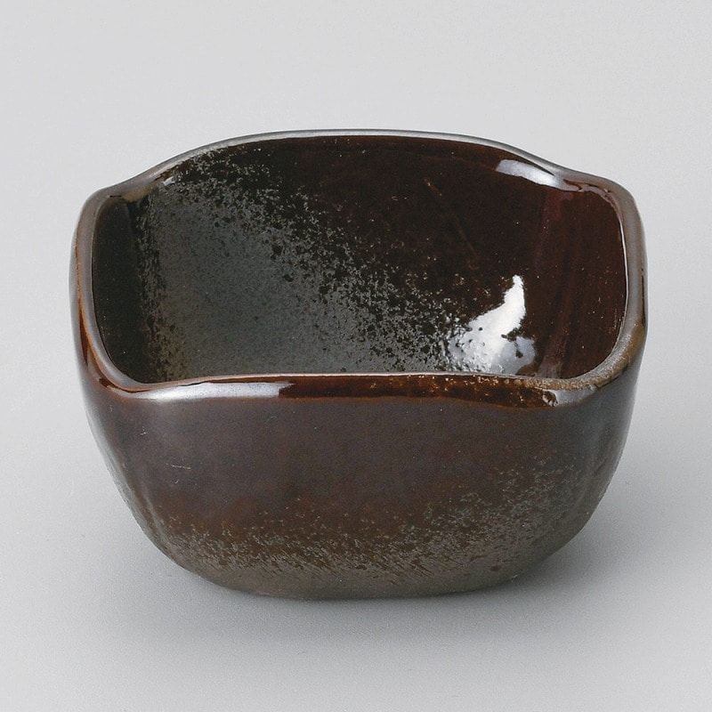 金正陶器 備前灰釉3.6角小鉢 1個(ご注文単位1個)【直送品】