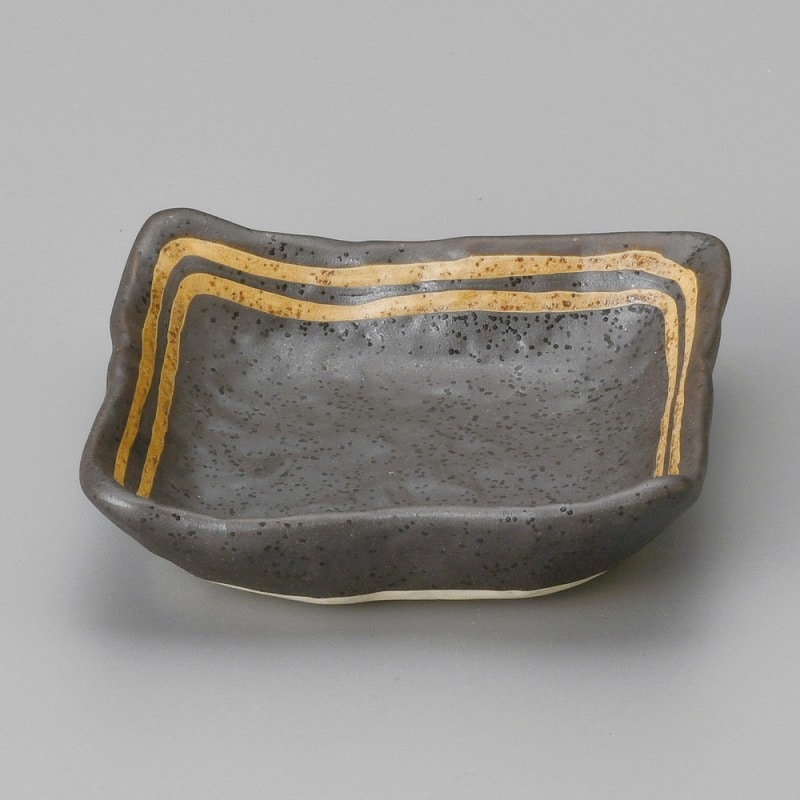 金正陶器 黒ライン角小鉢 1個(ご注文単位1個)【直送品】