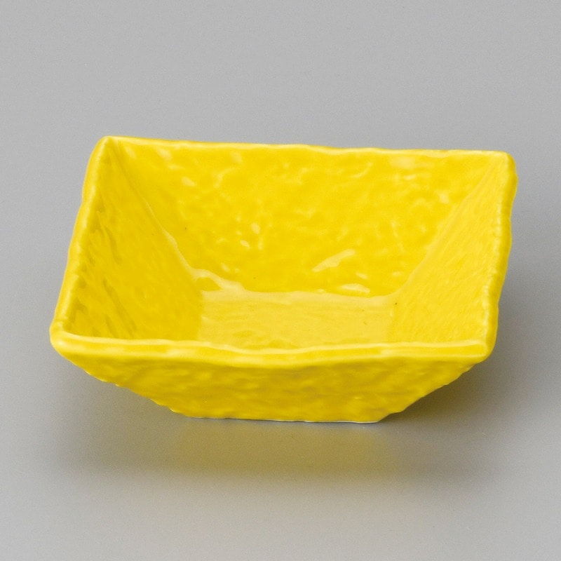 金正陶器 黄正角浅小鉢 1個(ご注文単位1個)【直送品】
