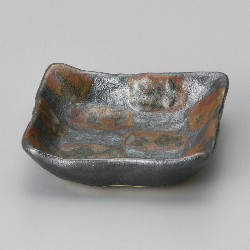 金正陶器 黒結晶角小鉢 1個(ご注文単位1個)【直送品】