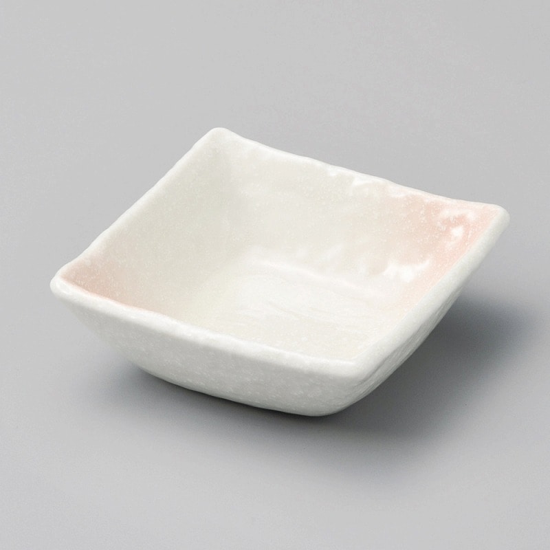金正陶器 桜吹ピンク3.8丼正角 1個(ご注文単位1個)【直送品】