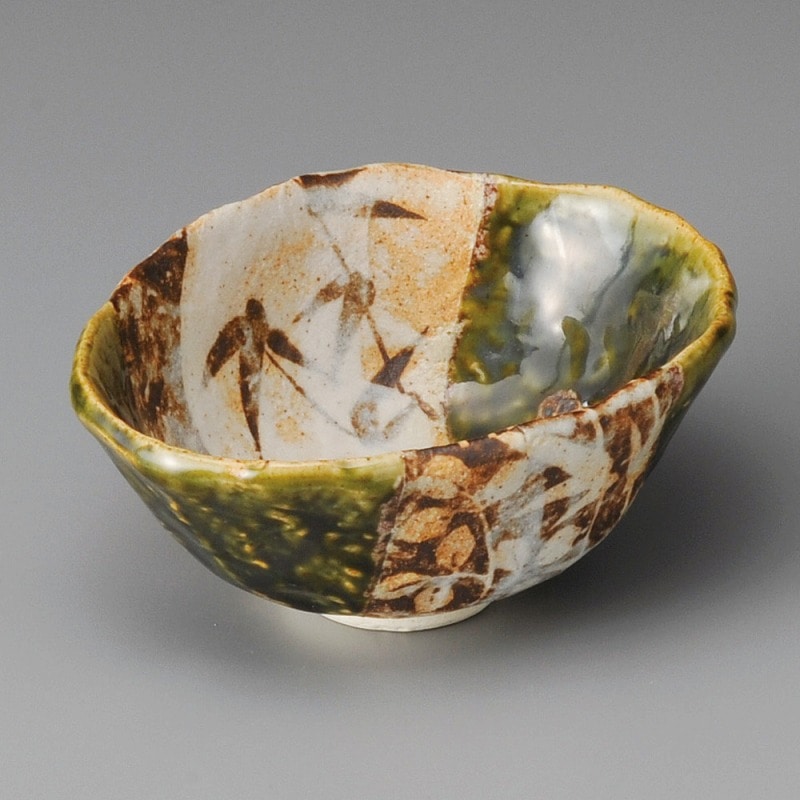 金正陶器 織部草花向付 1個(ご注文単位1個)【直送品】
