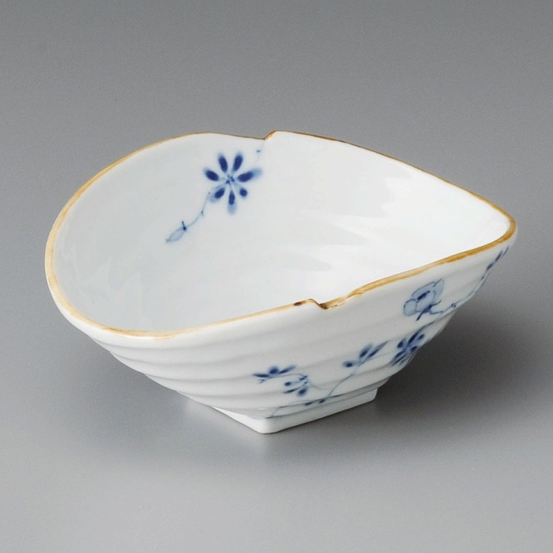 金正陶器 染付花絵ダ円小鉢 1個(ご注文単位1個)【直送品】