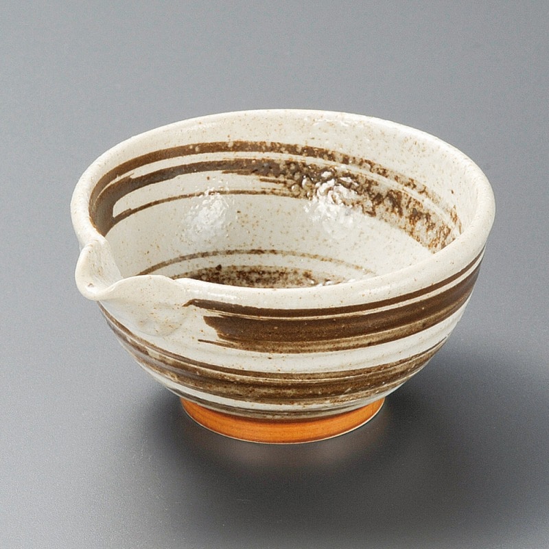 金正陶器 梨地茶刷毛目3.6片口鉢 1個(ご注文単位1個)【直送品】