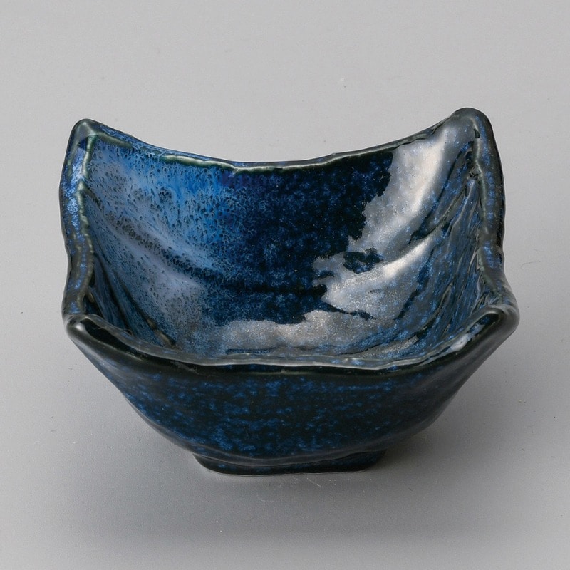 金正陶器 コバルト雲海四角鉢 中 1個(ご注文単位1個)【直送品】
