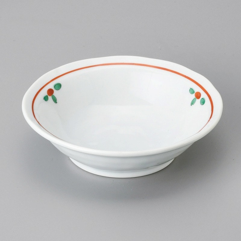 金正陶器 青地赤絵花紋3.3浅丼 1個(ご注文単位1個)【直送品】