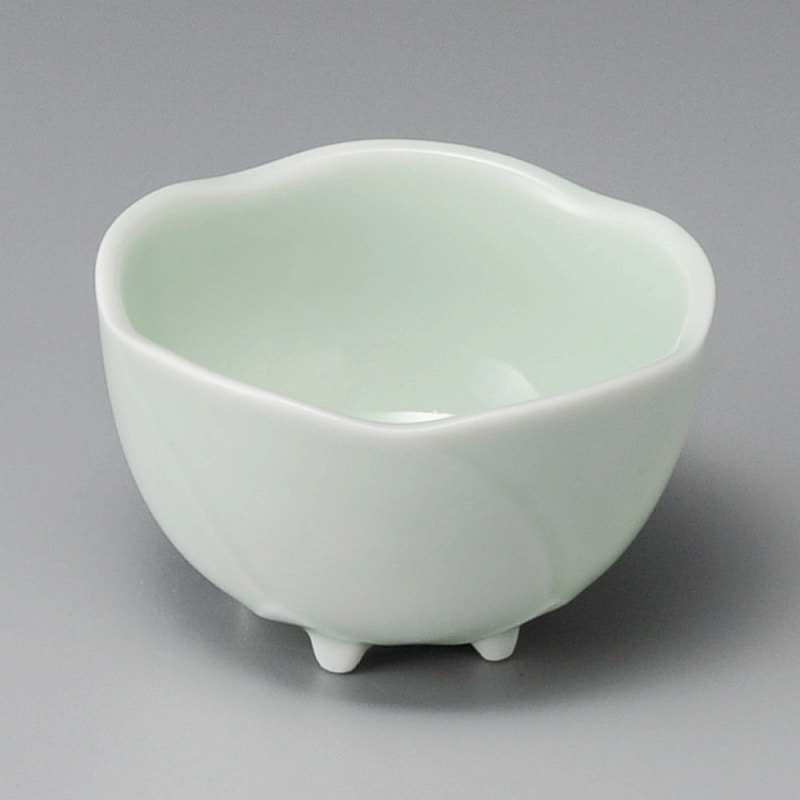金正陶器 グリーン梅型小付 1個(ご注文単位1個)【直送品】
