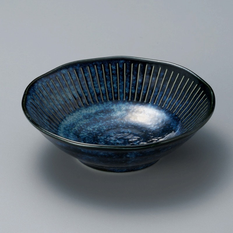 金正陶器 青十草4.0浅鉢 1個(ご注文単位1個)【直送品】