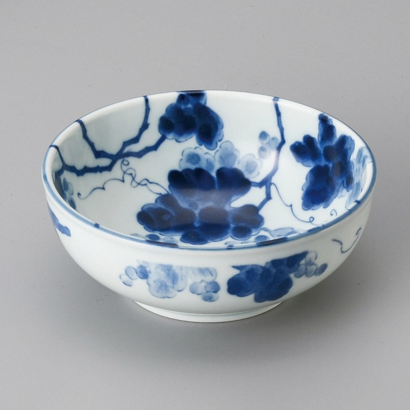 金正陶器 藍染ぶどう3.5ボール 1個(ご注文単位1個)【直送品】