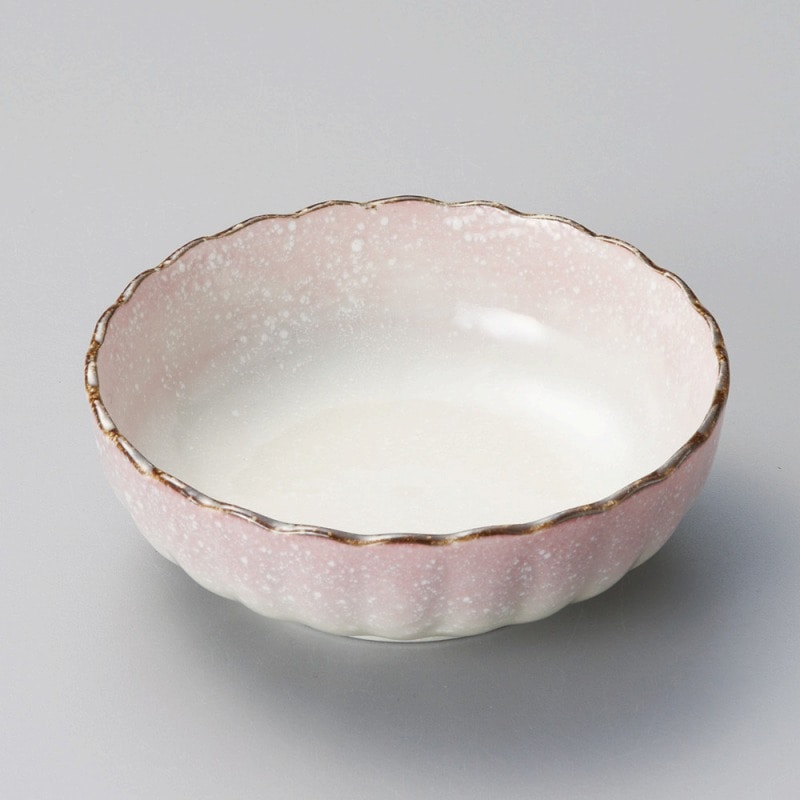 金正陶器 小雪(紫)菊型3.5鉢 1個(ご注文単位1個)【直送品】