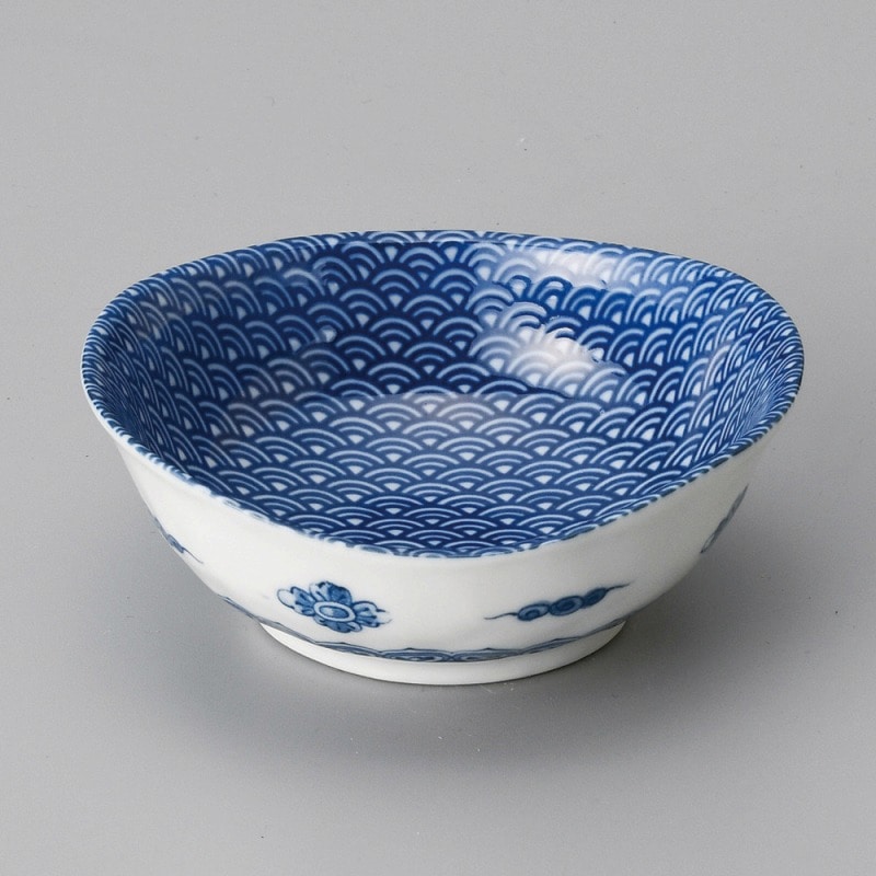 金正陶器 青海波楕円3.8鉢 1個(ご注文単位1個)【直送品】