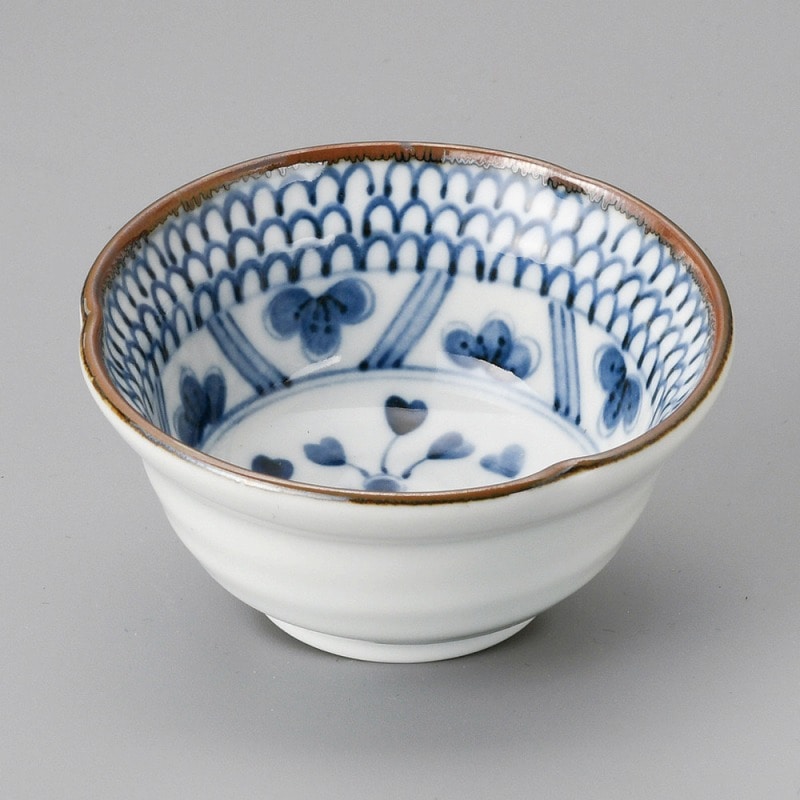 金正陶器 古染花なぶり3.5小鉢 1個(ご注文単位1個)【直送品】