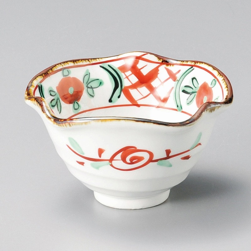 金正陶器 赤絵間取り小鉢 1個(ご注文単位1個)【直送品】