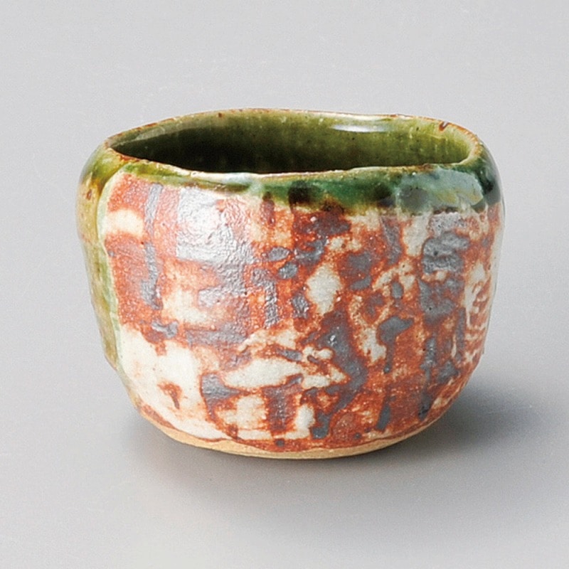 金正陶器 手造り織部変形丸小付 1個(ご注文単位1個)【直送品】