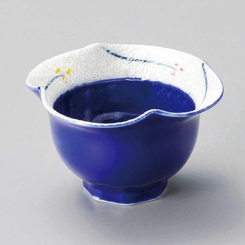 金正陶器 小花ラスター花渕小中付(ルリ) 1個(ご注文単位1個)【直送品】