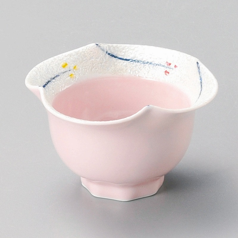 金正陶器 小花ラスター花渕小中付(ピンク) 1個(ご注文単位1個)【直送品】