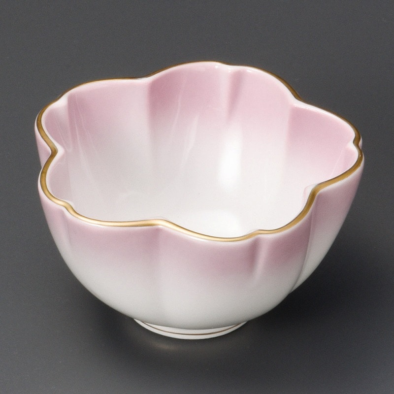 金正陶器 ピンク吹口金3.0桜形丼 1個(ご注文単位1個)【直送品】