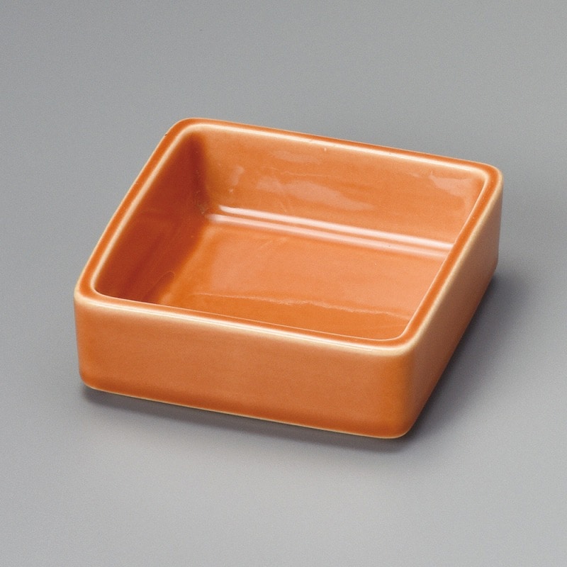 金正陶器 オレンジ3.0角形丼 1個(ご注文単位1個)【直送品】