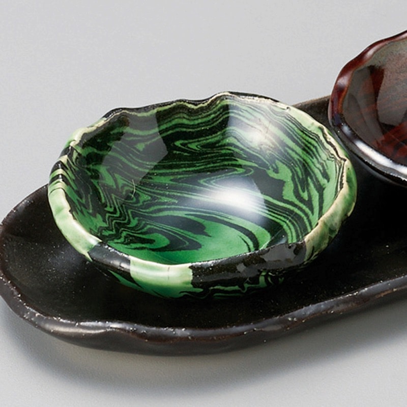金正陶器 マーブル織部豆珍味 1個(ご注文単位1個)【直送品】