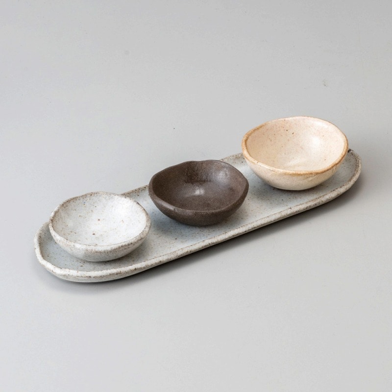 金正陶器 丸珍味(手造り)白釉小判トレー 1個(ご注文単位1個)【直送品】