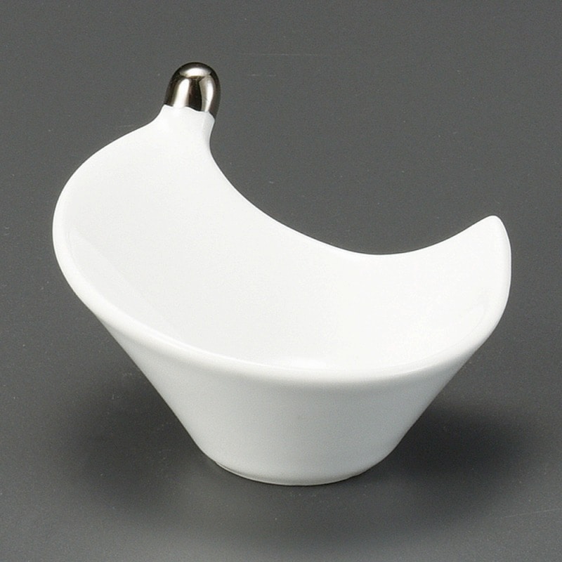 金正陶器 プラチナホワイトしずく型珍味 1個(ご注文単位1個)【直送品】