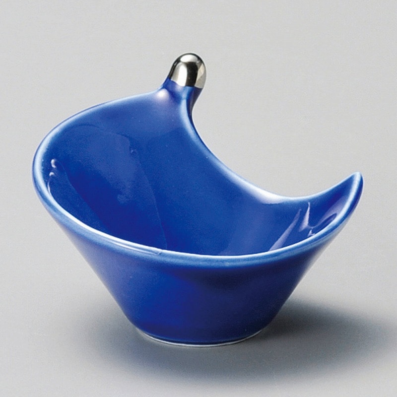 金正陶器 渕プラチナ雫型珍味 (ブルー) 1個(ご注文単位1個)【直送品】