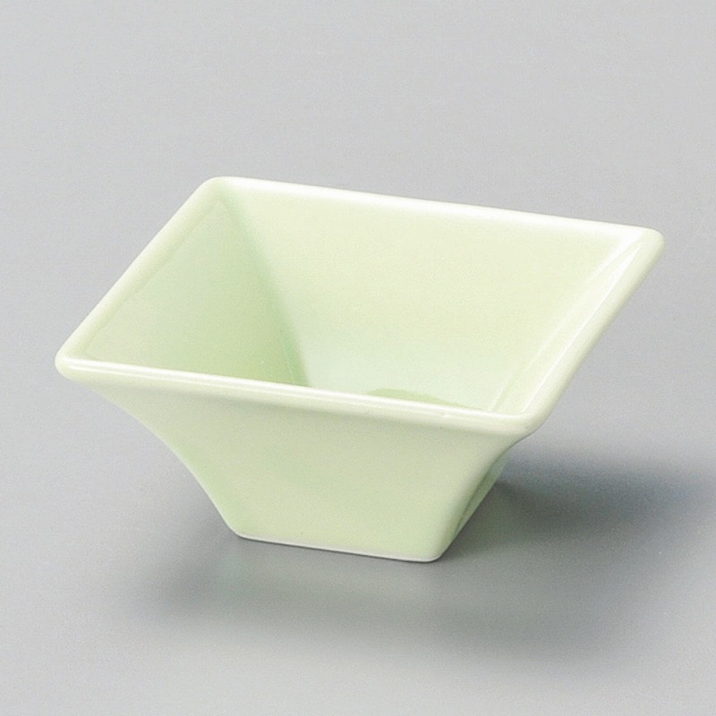 金正陶器 ヒワグリーン7cm角小鉢 1個(ご注文単位1個)【直送品】
