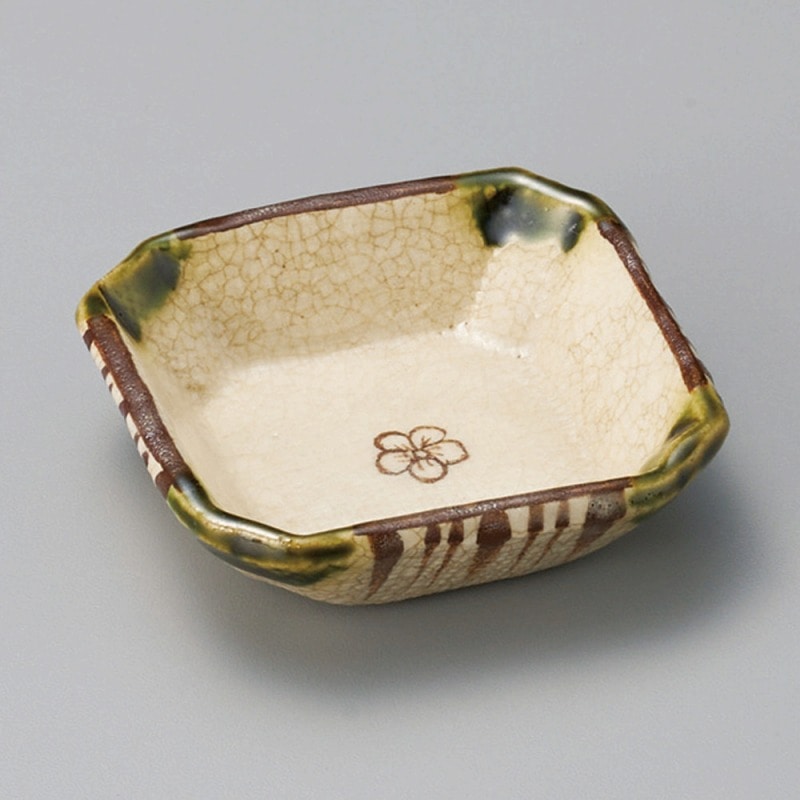 金正陶器 織部変形四方千代久 1個(ご注文単位1個)【直送品】