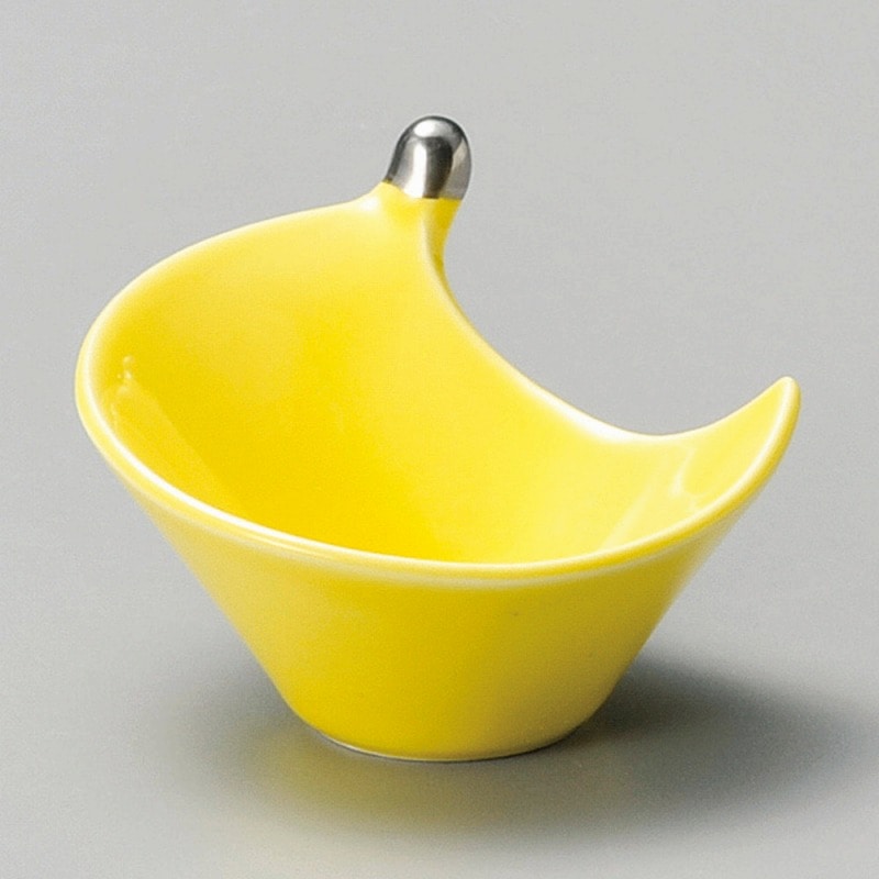 金正陶器 渕プラチナ雫型珍味 (イエロー) 1個(ご注文単位1個)【直送品】