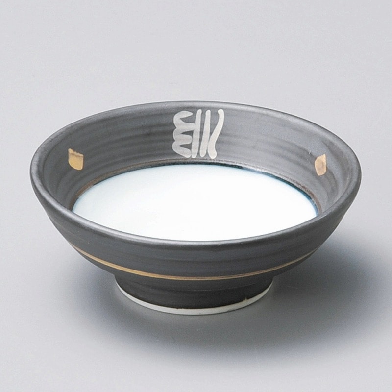 金正陶器 黒マット金銀彩丸千代口 1個(ご注文単位1個)【直送品】