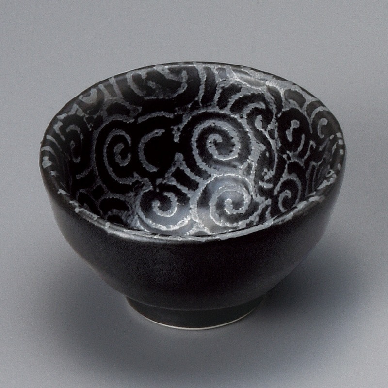 金正陶器 銀彩黒唐草珍味 1個(ご注文単位1個)【直送品】