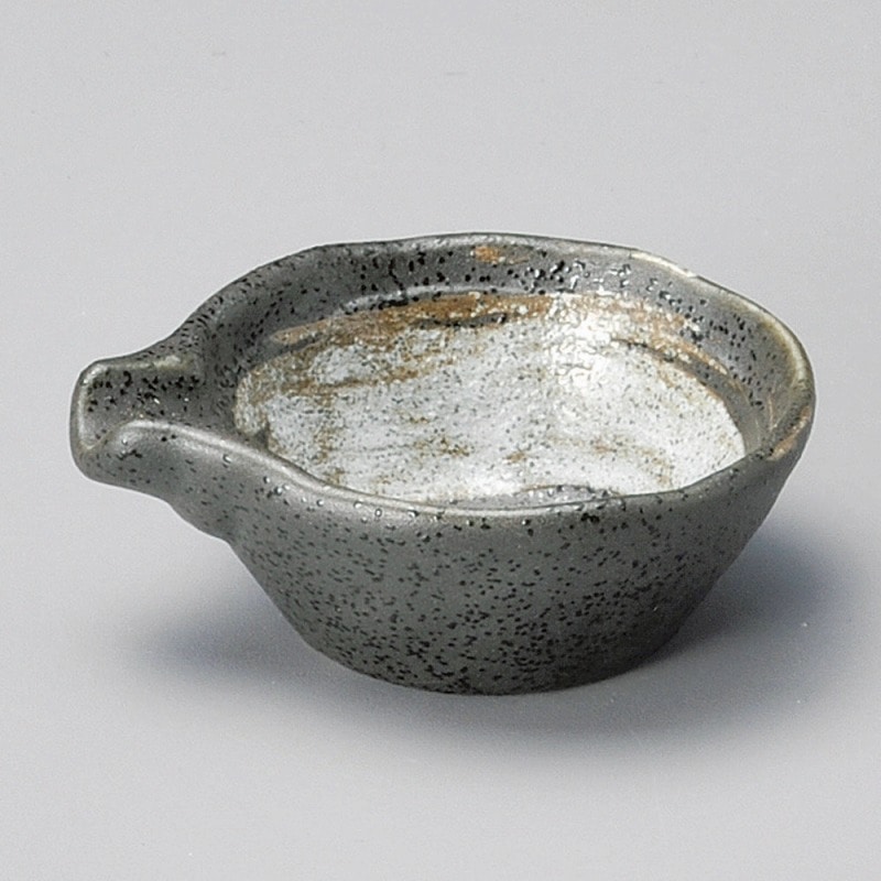 金正陶器 天目白刷毛片口珍味 1個(ご注文単位1個)【直送品】