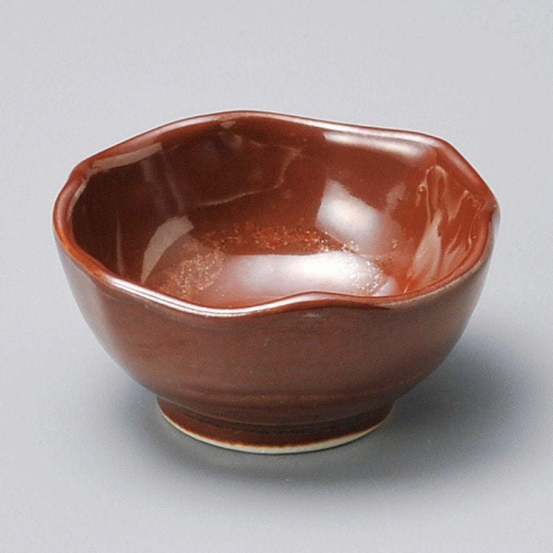 金正陶器 木の葉ミニ珍味(茶) 1個(ご注文単位1個)【直送品】
