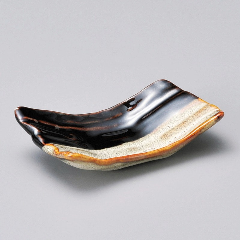 金正陶器 うのふ天目ぬり分け木目千代口 1個(ご注文単位1個)【直送品】