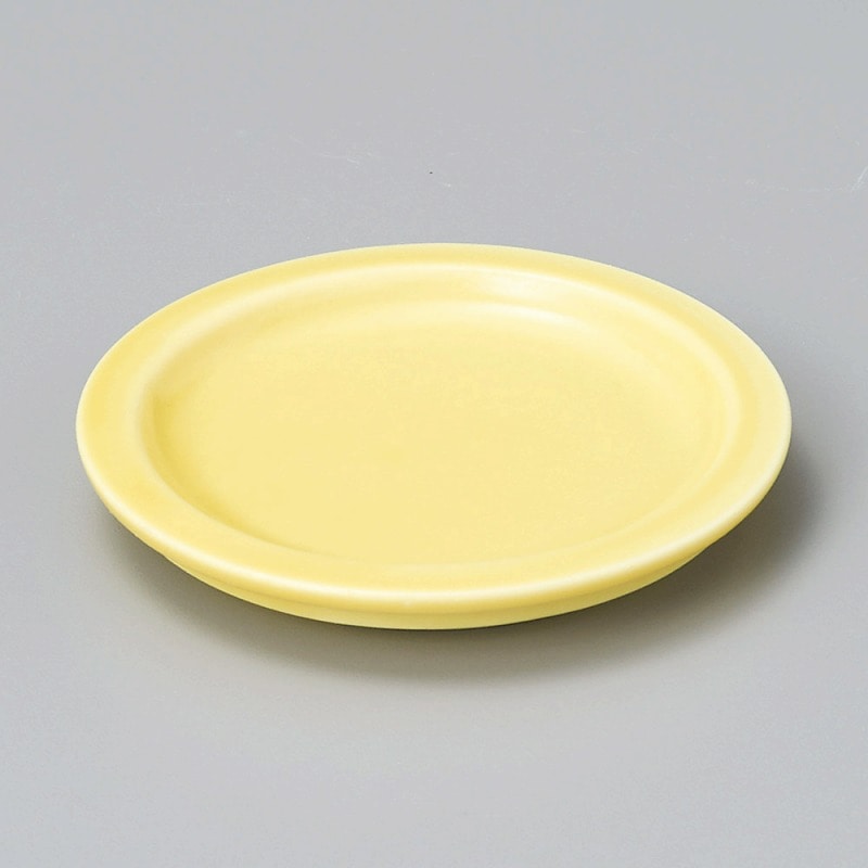 金正陶器 イエローリム小皿 1個(ご注文単位1個)【直送品】