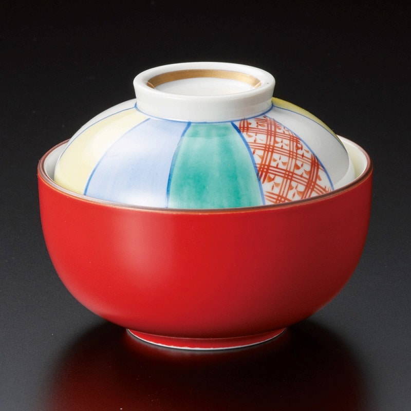 金正陶器 赤釉紙風船小煮物碗 1個（ご注文単位1個）【直送品】