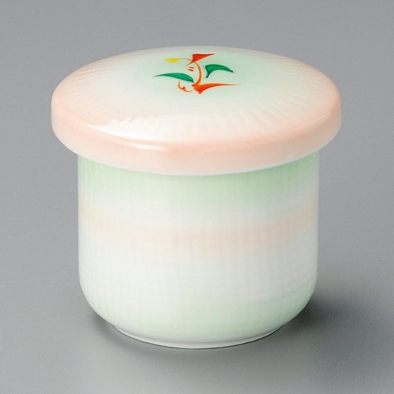金正陶器 オレンジ小花あけぼのミニむし碗 1個(ご注文単位1個)【直送品】