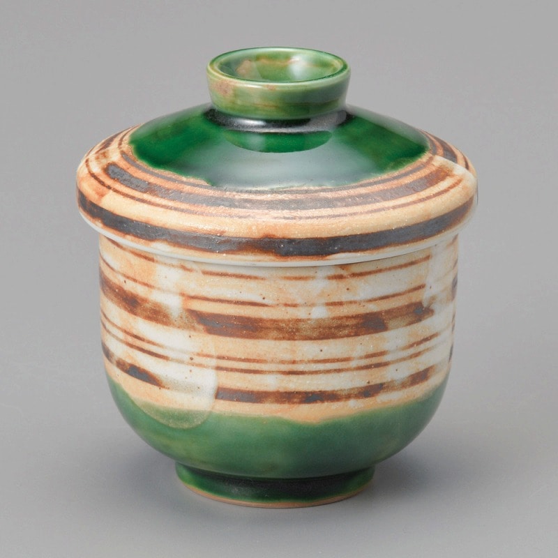 金正陶器 織部流し小むし碗 1個（ご注文単位1個）【直送品】