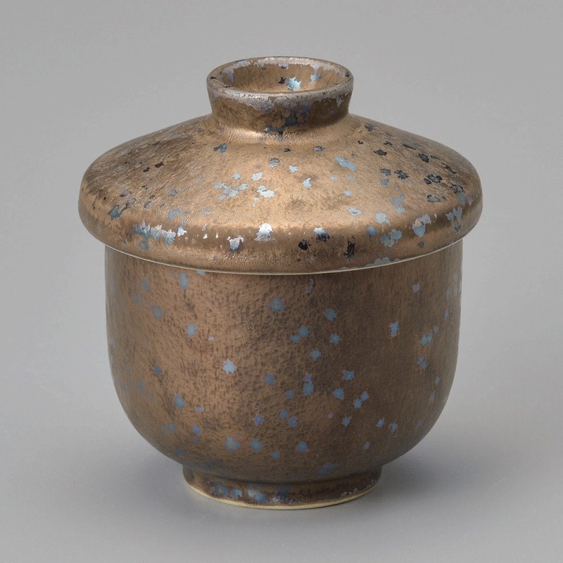 金正陶器 茶金釉むし碗 1個（ご注文単位1個）【直送品】