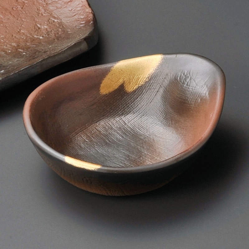 金正陶器 焼締雲錦呑水 1個(ご注文単位1個)【直送品】