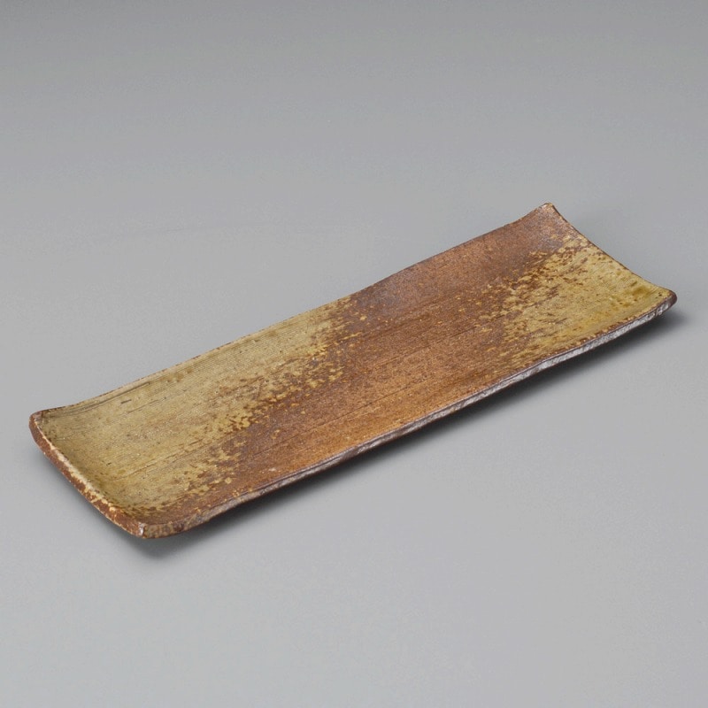 金正陶器 備前灰釉長角尺皿 1個(ご注文単位1個)【直送品】