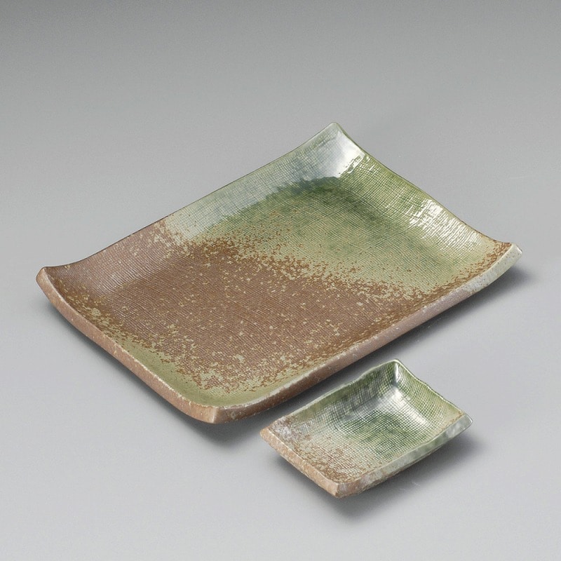 金正陶器 南蛮織部8.0長角皿 1個(ご注文単位1個)【直送品】