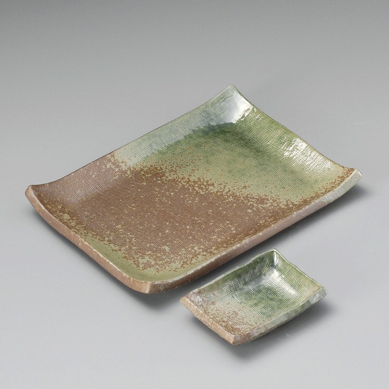 金正陶器 南蛮織部7.0長角皿 1個(ご注文単位1個)【直送品】