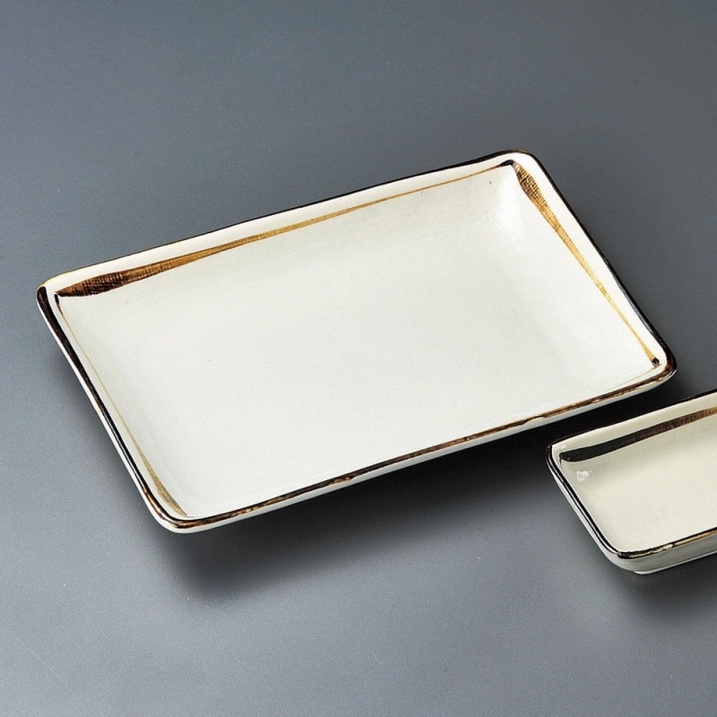 金正陶器 錆一本線8.0長角皿 1個(ご注文単位1個)【直送品】