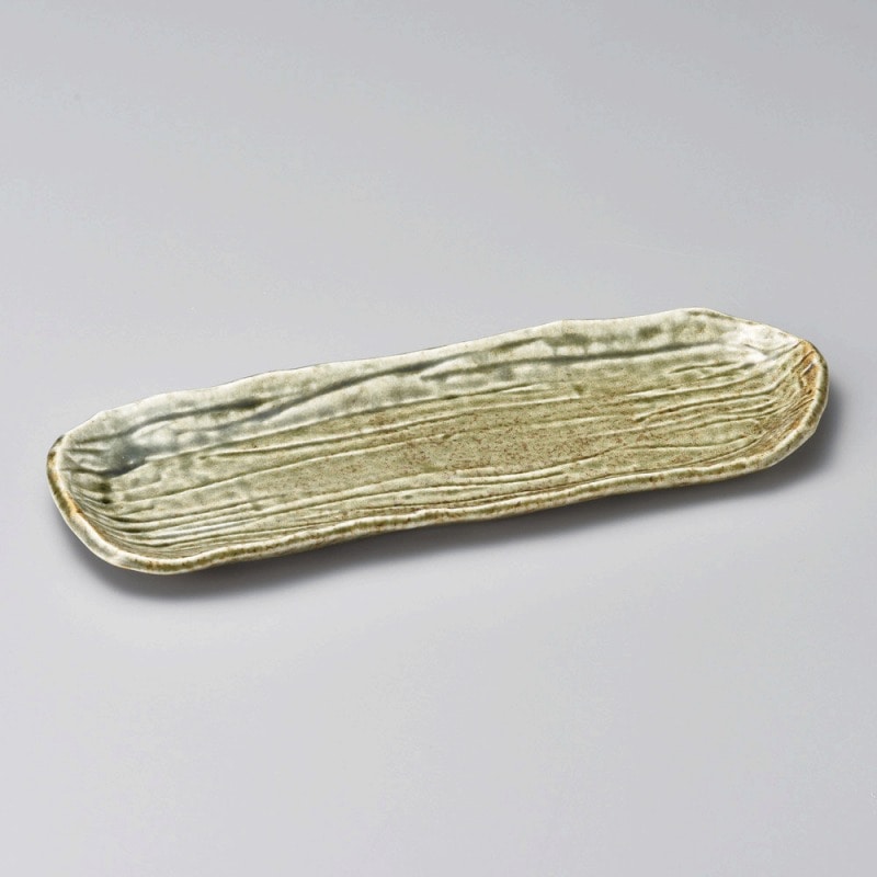 金正陶器 しぶ草長皿 1個(ご注文単位1個)【直送品】