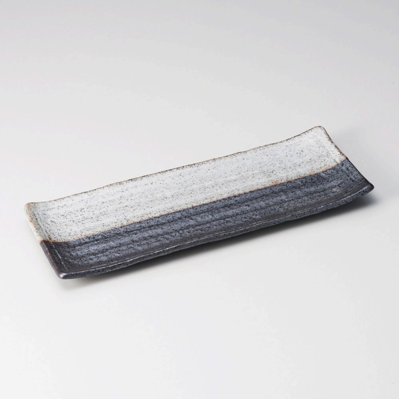 金正陶器 志野ぬり分け長皿 1個(ご注文単位1個)【直送品】