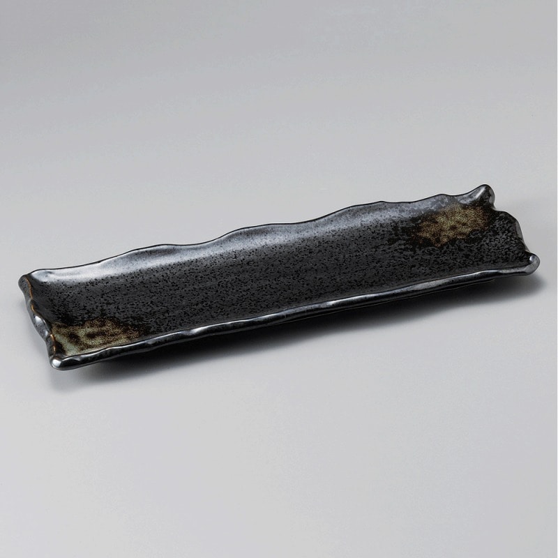 金正陶器 天目吹けずり長角皿 1個(ご注文単位1個)【直送品】