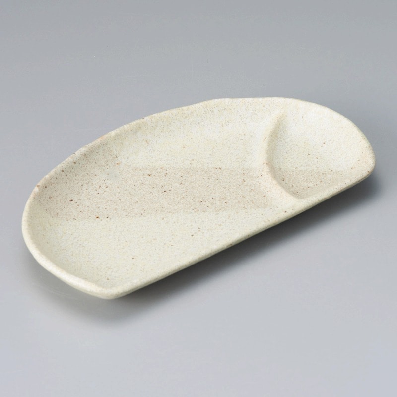 金正陶器 白化粧塗分半月仕切皿 1個(ご注文単位1個)【直送品】